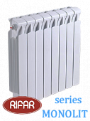 Радиатор биметаллический RIFAR МONOLIT (боковое подключение) 500/18 секций по цене 9700 руб.